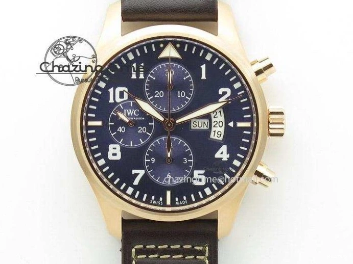 MIROTIME 0328 SmartChoice Mark XVIII IW327006 Titanium M+F 1:1 Best Edition Black Dial on Brown Leather Strap A 7145